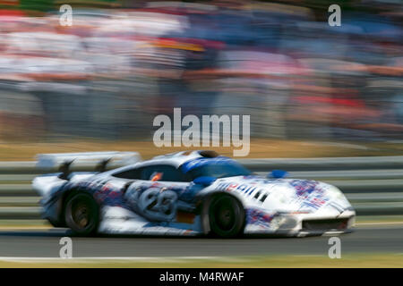 24 H du Mans 1996, Porsche 911 GT1, Hans Joachim Kolk, Thierry Boutsen, Bob Wollek Banque D'Images