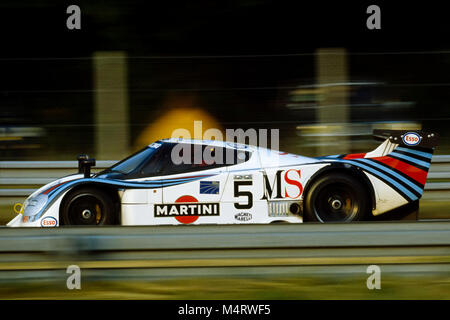 24H du Mans 1983, Lancia Martini LC2, Piercarlo Ghinzani,Hans Heyer, Michele Alboreto Banque D'Images