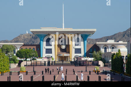 Al Alam Palace (Muttrah) dans le Sultanat d'Oman Banque D'Images