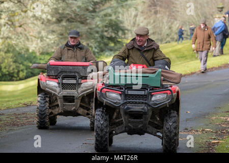 Selkirk, Philipaugh Estate, au Royaume-Uni. 17.fév.2018. Lauderdale Lauderdale Recherche de Foxhounds rencontrez à Philiphaugh Estate près de Selkirk (Photo : Rob Gray) Crédit : Rob Gray/Alamy Live News Banque D'Images