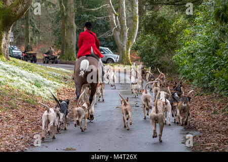 Selkirk, Philipaugh Estate, au Royaume-Uni. 17.fév.2018. Lauderdale Lauderdale Recherche de Foxhounds rencontrez à Philiphaugh Estate près de Selkirk (Photo : Rob Gray) Crédit : Rob Gray/Alamy Live News Banque D'Images