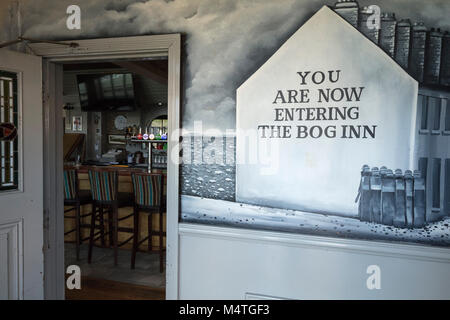 Murale intérieur le Bogside Inn, Derry City, comté de Derry, Irlande du Nord. Banque D'Images