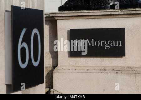 J.P. Morgan Chef des bureaux à Londres Banque D'Images
