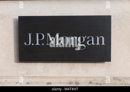 J.P. Morgan Chef des bureaux à Londres Banque D'Images