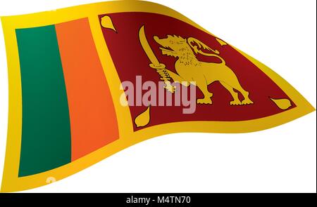 Sri Lanka drapeau, vector illustration Illustration de Vecteur