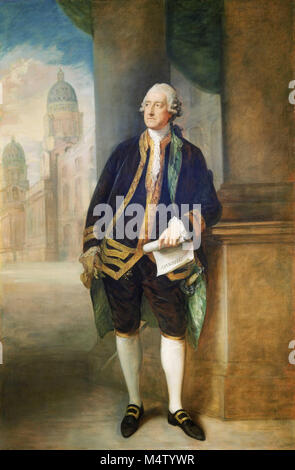 JOHN MONTAGU, 4e comte de Sandwich (1718-1792) Homme d'État britannique et probable inventeur du sandwich Banque D'Images