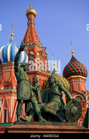 La Cathédrale Saint-Basile dans la Place Rouge de Moscou Banque D'Images