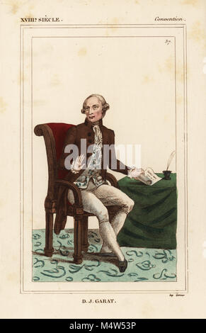 Dominique Joseph Garat, écrivain et homme politique basque français 1749-1833. Lithographie coloriée de : Le Bibliophile Jacob aka Paul Lacroix Costumes historiques de la France (Costumes historiques de la France), Administration de librairie, Paris, 1852. Banque D'Images