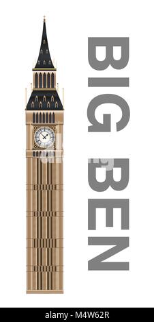 Big Ben tour d'angleterre vector Illustration de Vecteur