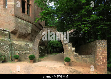 Château Berwartstein ; forêt Palatine en Rhénanie-Palatinat (Allemagne) ; Banque D'Images