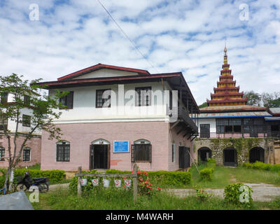 Nyaung Shwe : musée culturel, l'ancien palais, au Lac Inle, l'État de Shan, Myanmar (Birmanie) Banque D'Images