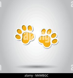 Paw print icône animale. Vector illustration sur fond isolé. Concept d'affaires chien ou chat empreinte pictogramme. Illustration de Vecteur