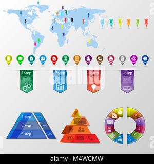 L'ensemble de vecteurs d'information Éléments graphiques Illustration de Vecteur