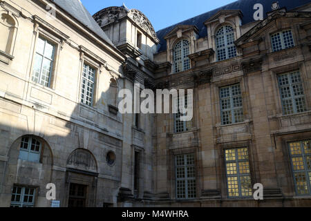 L'hôtel d'Angoulême Lamoignon - Bibliothèque historique de la ville de Paris - Rue Pavee - 4e arrondissement - Paris Banque D'Images