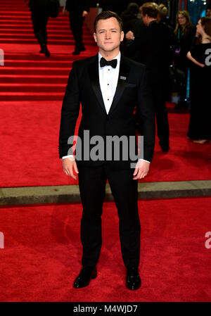 Taron Egerton participant à la EE British Academy Film Awards s'est tenue au Royal Albert Hall, Kensington Gore, Kensington, Londres. Banque D'Images