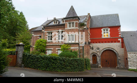 Entrée de l'Abbaye Trappiste de Rochefort (abbaye Notre-Dame de Saint-Rémy), situé à Rochefort, province de Namur, Wallonie, Belgique Banque D'Images