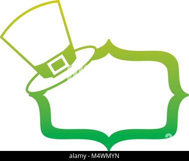 Chapeau de leprechaun avec vintage vide conseil Illustration de Vecteur