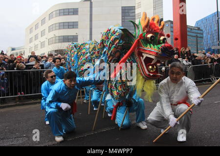 Fête du nouvel an chinois pour l'année du chien à Newcastle, Royaume-Uni février 18th 2018, Royaume-Uni, crédit: DEW/Alay Live News Banque D'Images