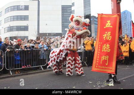 Fête du nouvel an chinois pour l'année du chien à Newcastle, Royaume-Uni février 18th 2018, Royaume-Uni, crédit: DEW/Alay Live News Banque D'Images