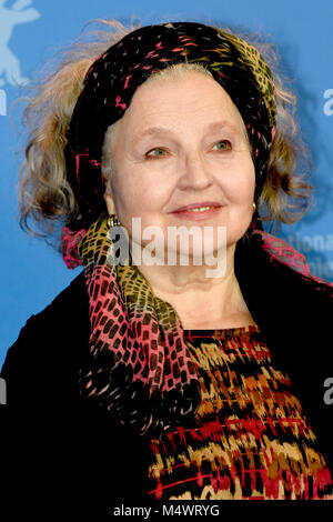 Au cours de l'Hanna Schygulla 'La prière / la prière" photocall à la 68e Festival International du Film de Berlin Berlinale 2018 / à l'hôtel Grand Hyatt le 18 Février à Berlin, Allemagne. Credit : Geisler-Fotopress/Alamy Live News Banque D'Images