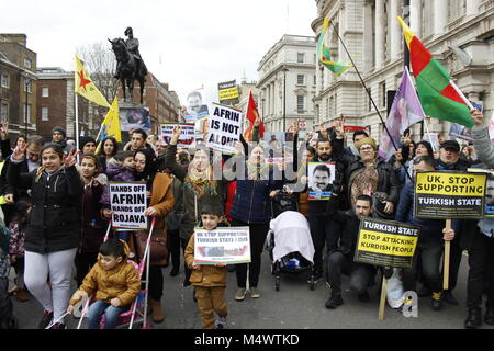 Kurdistan libre Mars dans le centre de Londres le 18/02/18 Crédit : Alex Cavendish/Alamy Live News Banque D'Images