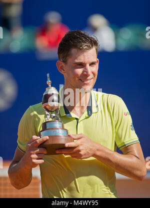 Buenos Aires, Argentine. Feb 18, 2018. Dominic Thiem (Autriche) L'Argentine Ouvrir 2018 Crédit : champion Mariano Garcia/Alamy Live News Banque D'Images