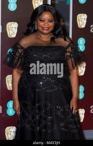 Londres, Royaume-Uni. Feb 18, 2018. Octavia Spencer 'assiste à l'EE British Academy Film Awards 2018 au Royal Albert Hall - BAFTA Awards 2018 - London, UK (18/02/2018) | dans le monde entier : dpa Crédit photo alliance/Alamy Live News Banque D'Images