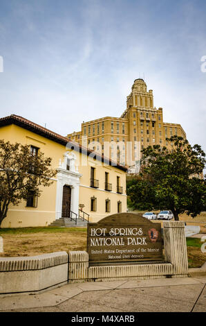 Hot Springs National Park est un parc national des États-Unis dans le centre de Garland Comté (Arkansas, près de la ville de Hot Springs, le chef-lieu. Banque D'Images