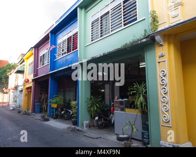 Style maison Sino-Portugese coloré dans la vieille ville de Phuket. Prises sur la ville de Phuket, Thaïlande. en Mai 11th, 2013 Banque D'Images