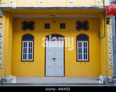 Style maison Sino-Portugese coloré dans la vieille ville de Phuket. Prises sur la ville de Phuket, Thaïlande. en Mai 11th, 2013 Banque D'Images
