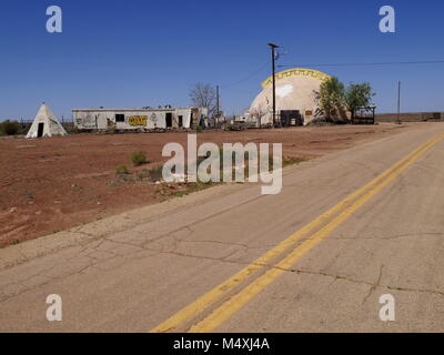 Meteor City Trading Post ruines,Arizona,Route 66 Banque D'Images