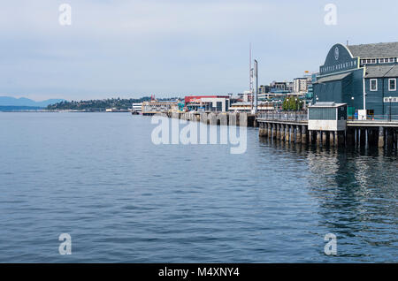 L'Aquarium de Seattle sur l'embarcadère Port de Seattle. Seattle, Washington Banque D'Images