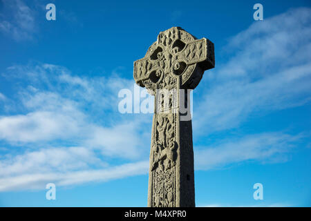 11e siècle High Cross, Drumcliff, Comté de Sligo, Irlande. Banque D'Images