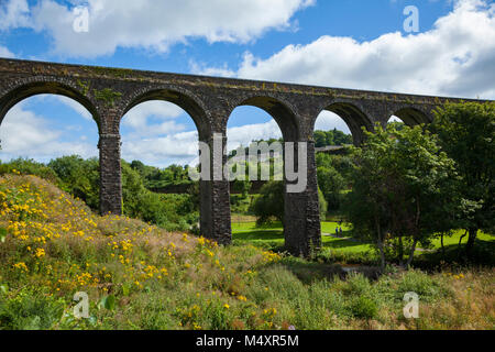 Kilmacthomas viaduc sur la Voie verte de Waterford, Kilmacthomas, comté de Waterford, Irlande. Banque D'Images