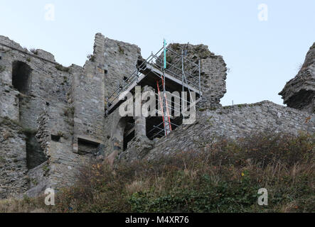 Travaux de restauration de King John's Castle dans le comté de Louth Irlande Carlingford. Banque D'Images