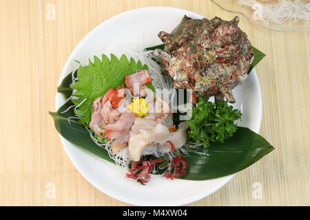 Sashimi de coquille Banque D'Images