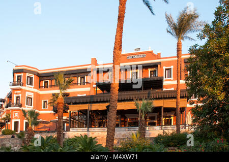 L'hôtel cinq étoiles Sofitel Old Cataract hôtel donnant sur le Nil à Assouan, Egypte Banque D'Images