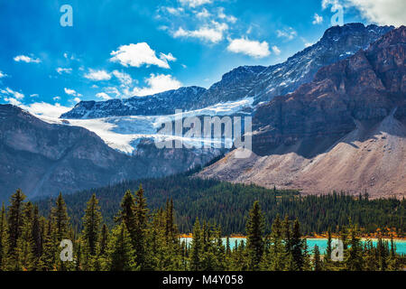 Le Parc National de Banff, le Glacier Crowfoot Banque D'Images