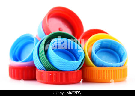 La composition avec des bouteilles en plastique. Banque D'Images