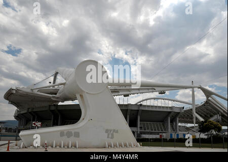 Certaines structures architecturales du Village olympique, où les Jeux de la XXVIIIE OLYMPIADE a eu lieu à Athènes en Grèce à partir d'août 2004 Banque D'Images