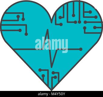La technologie des circuits de fréquence cardiaque droit médical Illustration de Vecteur