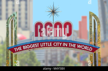Reno arch dans la plus grande petite ville du monde sur Virginia Street Banque D'Images