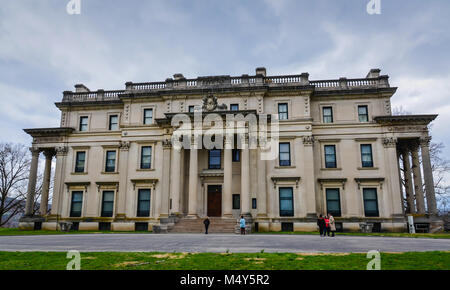 Site Historique National de Vanderbilt Mansion, à Hyde Park, New York, est l'un des exemples du premier ministre du pays palais construits par la richesse. Banque D'Images