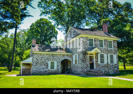 Cette maison de pierre a été le général George Washington's winter siège pendant la Révolution américaine. Maintenant, un site historique, il peut être trouvé à la Valley Fo Banque D'Images