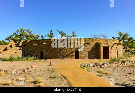 Kiva entièrement restauré de Pueblo personnes Grande Maison au Monument National en Aztec Aztec, Nouveau Mexique. Banque D'Images