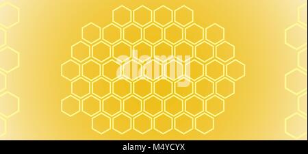 Abstract pattern sur un fond jaune d'alvéoles. Illustration de Vecteur