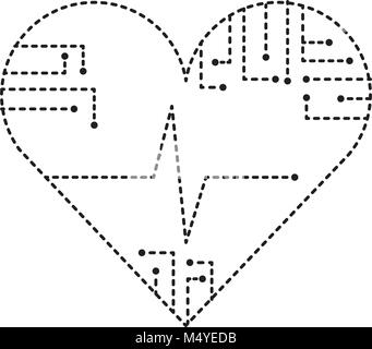 La technologie des circuits de fréquence cardiaque droit médical Illustration de Vecteur