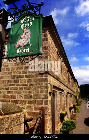 La tête de sanglier, hôtel, Ripley, Yorkshire du Nord Banque D'Images