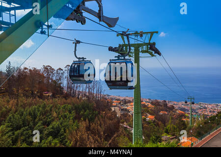 Téléphérique de Monte à Funchal - Madère Portugal Banque D'Images