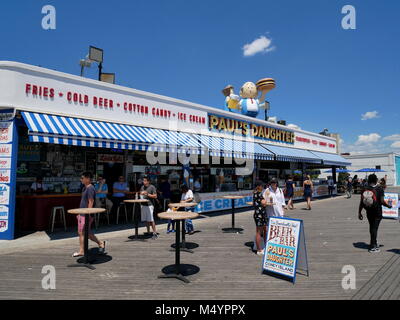 Commune de l'alimentation historique Pauls,fille,Coney Island New York Banque D'Images